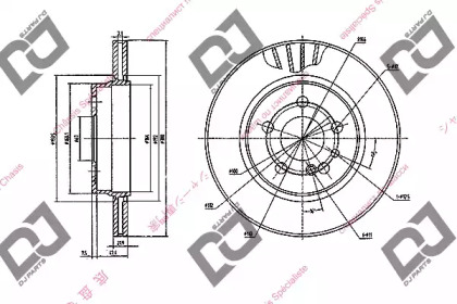 Тормозной диск DJ PARTS BD1132